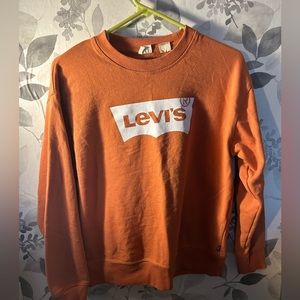 Orange Levi’s crewneck sweatshirt size small